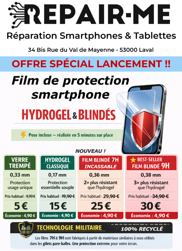 nos differents types de protection d'écran
